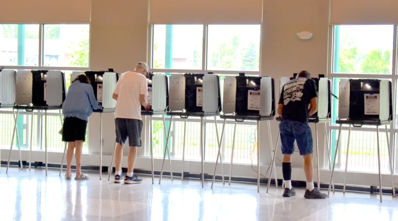 Primary Election Day voting steady